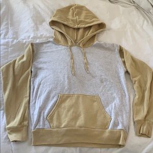 American Eagle grey and yellow hoodie